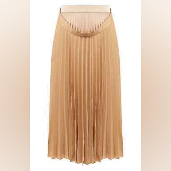 14. NWT BURBERRY SANDBANK LAYERED PLEATED SKIRT SIZE 0 - Picture 4 of 11